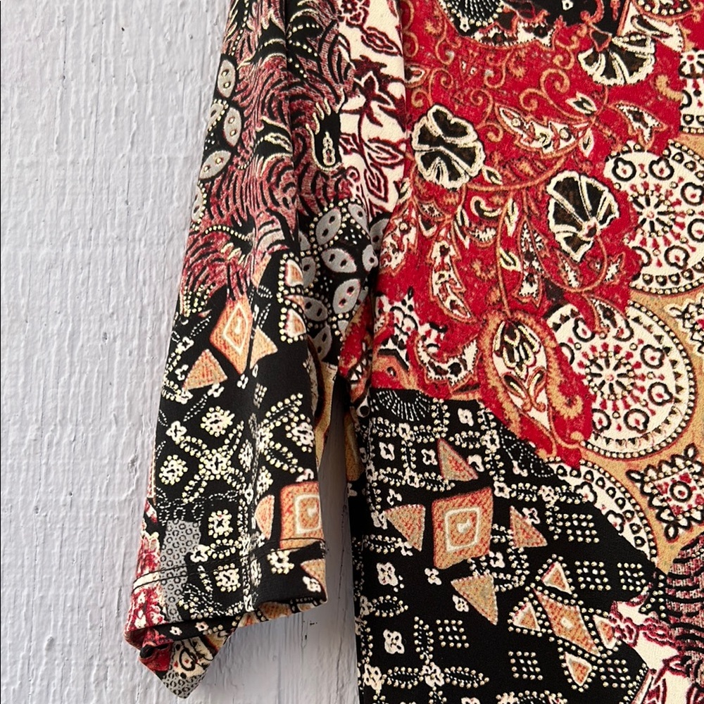 Connected Apparel Multicolor Patchwork Mini Dress - image 3